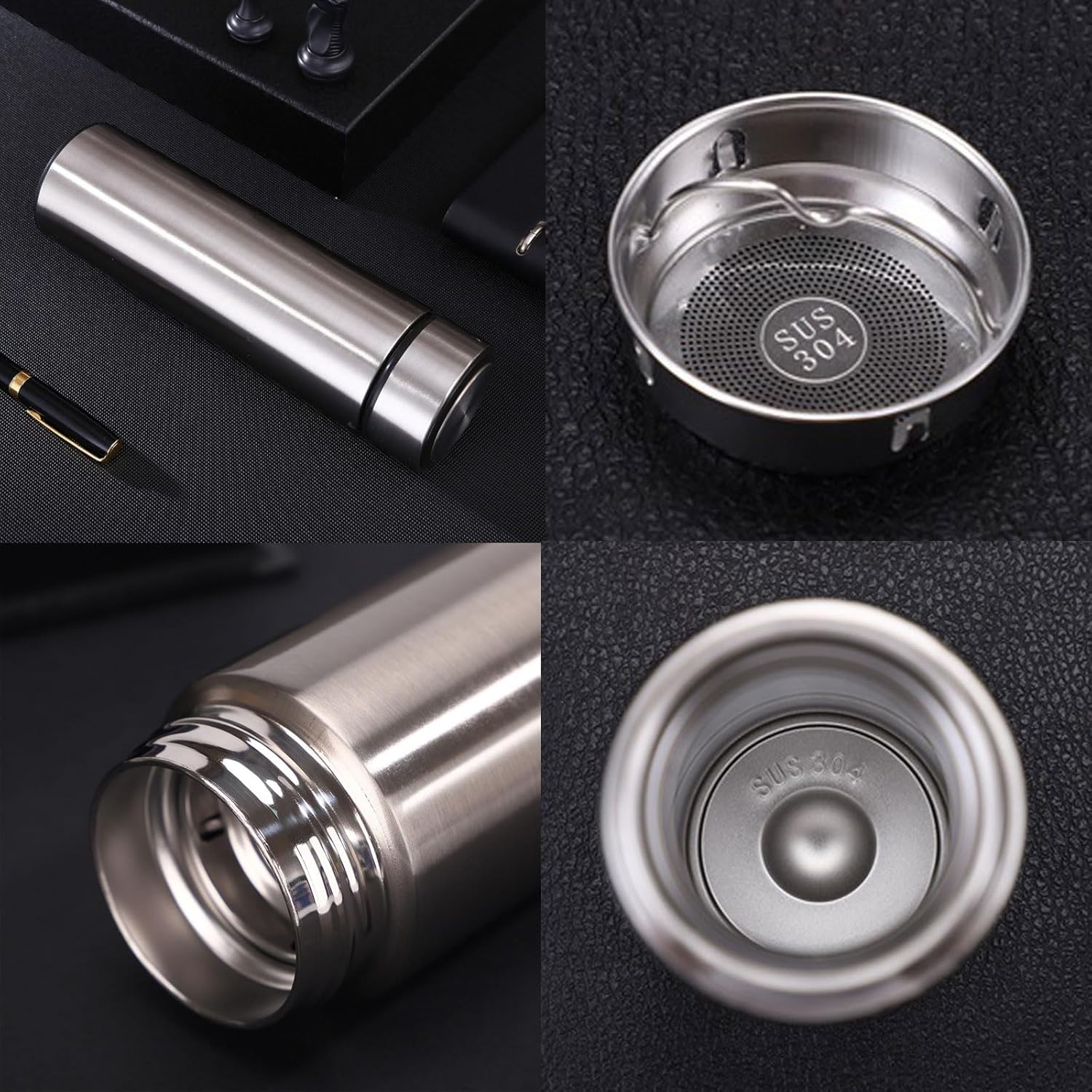 Vacuum Flask for Hot Drinks Sports Tumblers Double Walled Water Bottle Stainless Steel Thermal Coffee Mug with Lids Thermal Tea Cup Metal - Image 5