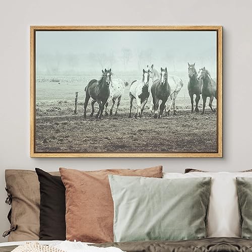 Vista 83 de SIGNFORD Lienzo enmarcado para pared, tren de montaña de otoño, vías de ferrocarril, naturaleza, desierto, fotografía, realismo, paisaje decorativo