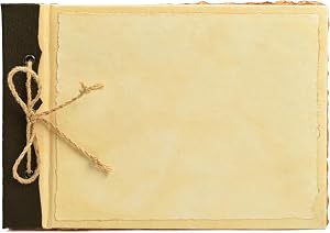 Leather Village Scrapbook Album - 100 Pages - 9.5 x 6.5 Inch - Vintage - Deckle Edges Cotton Watercolor Blank Paper - Photo Album, Memory Book, Scrapbooking for Keepsakes