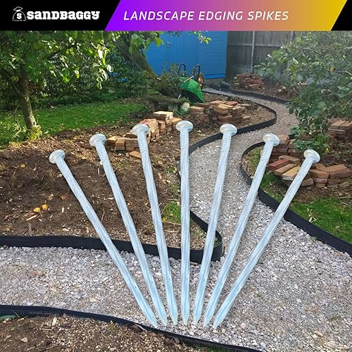Miniatura 9 de Sandbaggy Landsacpe galvanizado de 6 pulgadas, clavos de paisaje en espiral, acero de calibre 7, ideales para suelos rocosos duros, también ideales