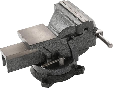 Bench Vise Tabletop Vise 360-Degree Rotation Jaw Width 100mm Maximum Opening 75mm 360-Degree Rotation Workbench DIY Anvil Vise Rotation Processing Fixation Table Lead Vise Black..