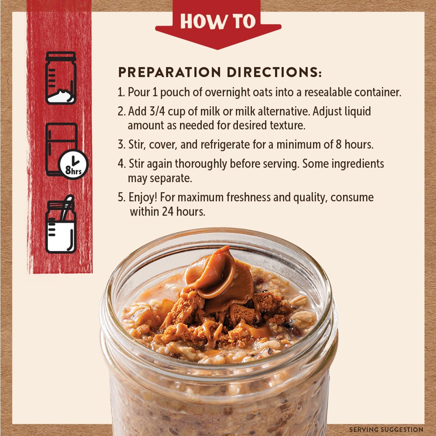 Kodiak Cakes Protein Overnight Oats, Cookie Butter, 9 pouches