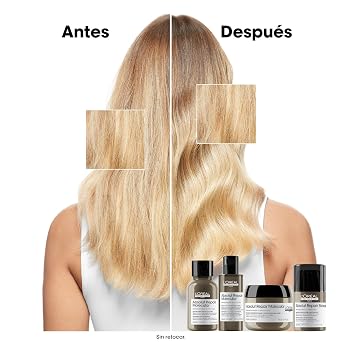 L'Oréal Professionnel, Mascarilla Profesional concentrada, Repara Daños y Fortalece el Cabello a Nivel Molecular, para Pelo Dañado y Seco, Fórmula Patentada, Absolut Repair Molecular