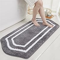 Vista 18 de COSY HOMEER Alfombras de baño extragruesas, antideslizantes, felpa suave, 100% poliéster fuerte, absorbente de agua para sala de estar, baño, Beige