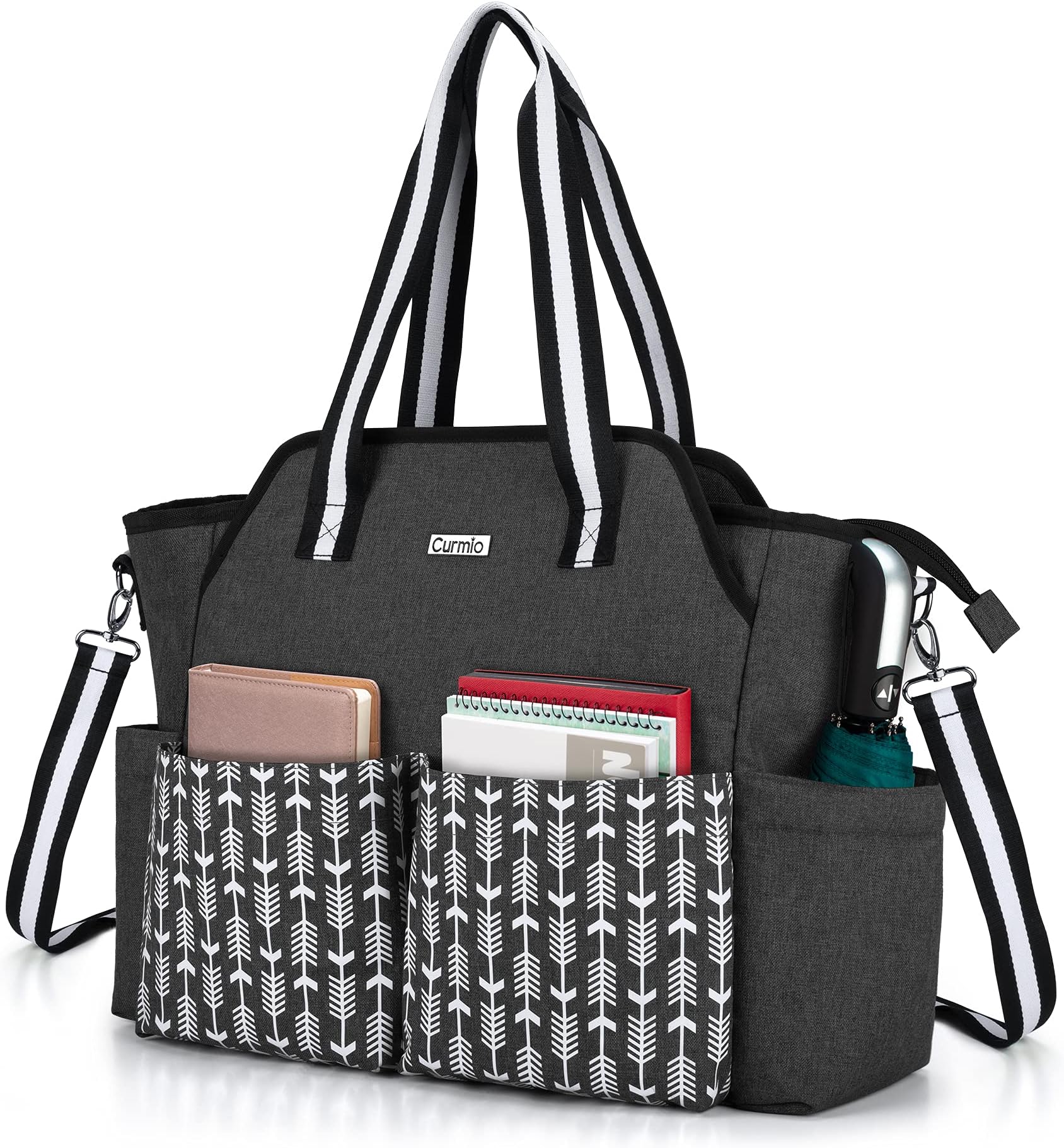 CURMIO Teacher Work Bag, Laptop Tote Bag for Women(Fits for 15" Laptop)