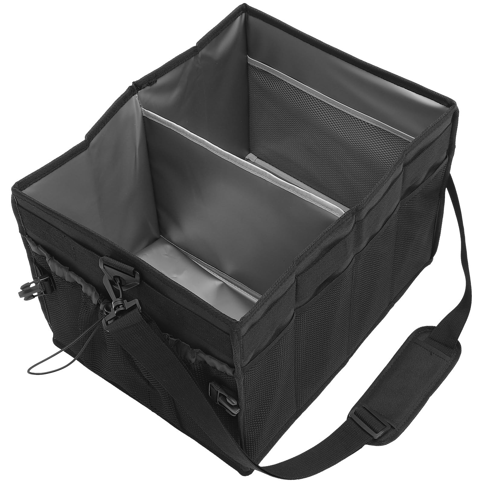 ULTECHNOVO Organizer Scatola Porta Condimenti per Barbecue Oxford Nero Grande Capacità di Stoccaggio e Accessori per Picnic e Campeggio All'aperto