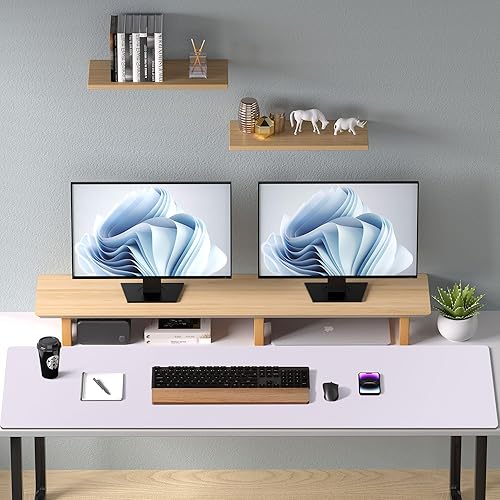 Miniatura 289 de Aothia Protector de escritorio de cuero, alfombrilla para mouse, alfombrilla de escritorio de oficina, antideslizante, de piel sintética, Agua,Azul