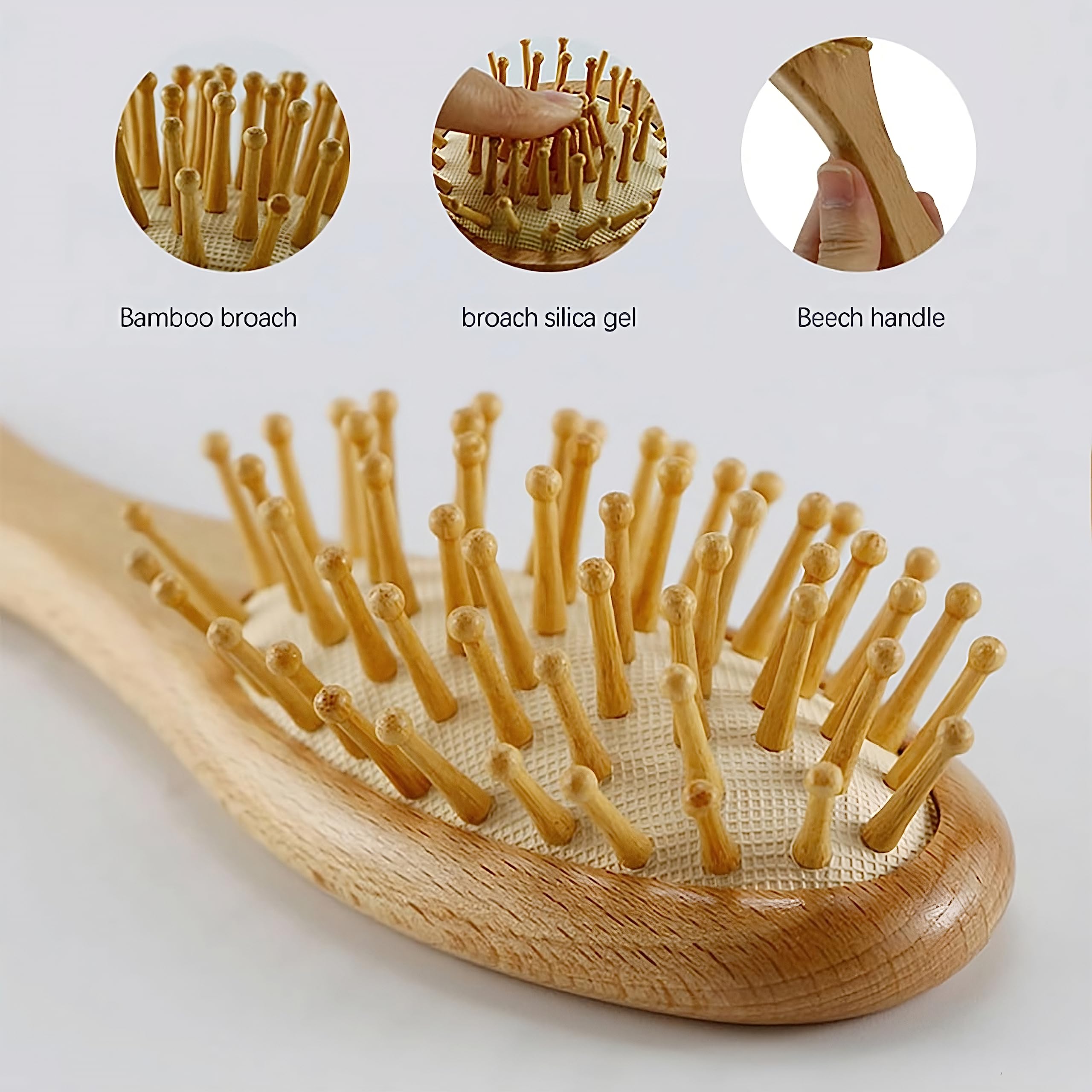 Brushy - Cepillo y peine para Bebé en Madera Natural - Kit Suave y Ecológico para Recién Nacidos, Niñas y Niños - Ideal para el Cabello Delicado de los Niños