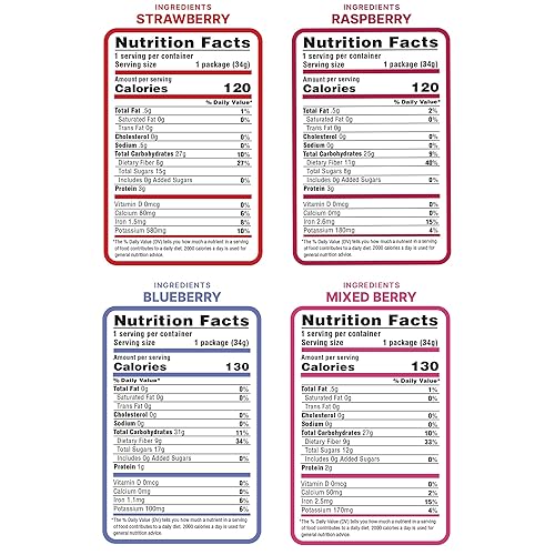 Miniatura 2 de Nature's Turn Bocadillos de frutas liofilizadas, sabor a bayas y patatas fritas tropicales mixtas, paquete de 8 (1.2 onzas cada uno)