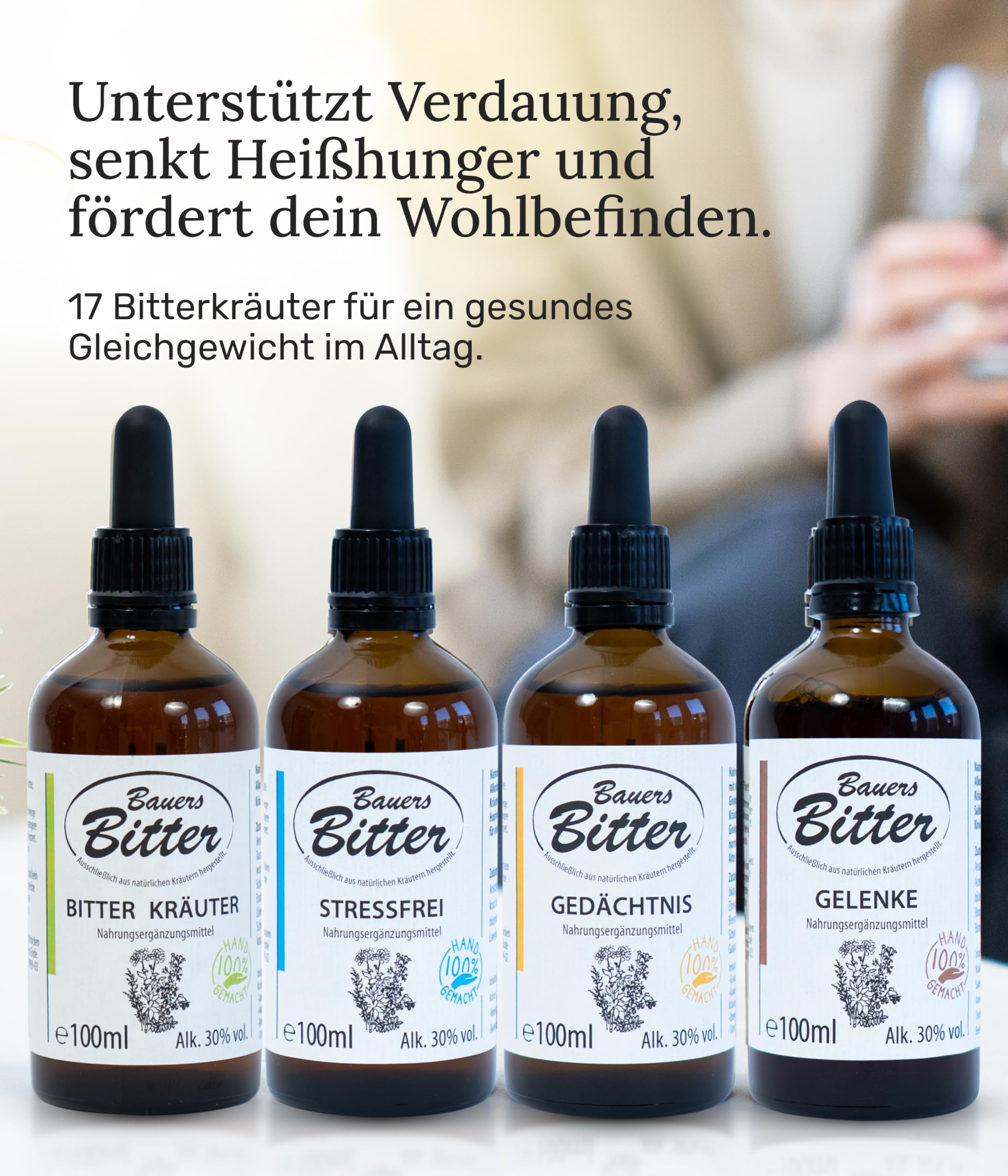 Kennenlern Set 4 Sorten á 100 ml Bittertropfen