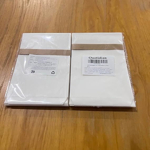 Quotidian White Flat Large Kraft Paper Bags 6x9 in, 100 Count | Great for Treat Candies Snacks Popcorn Sandwiches Merchandise Popcorn Soaps Wedding Party Favor Small Business (15 x 22.8cm)