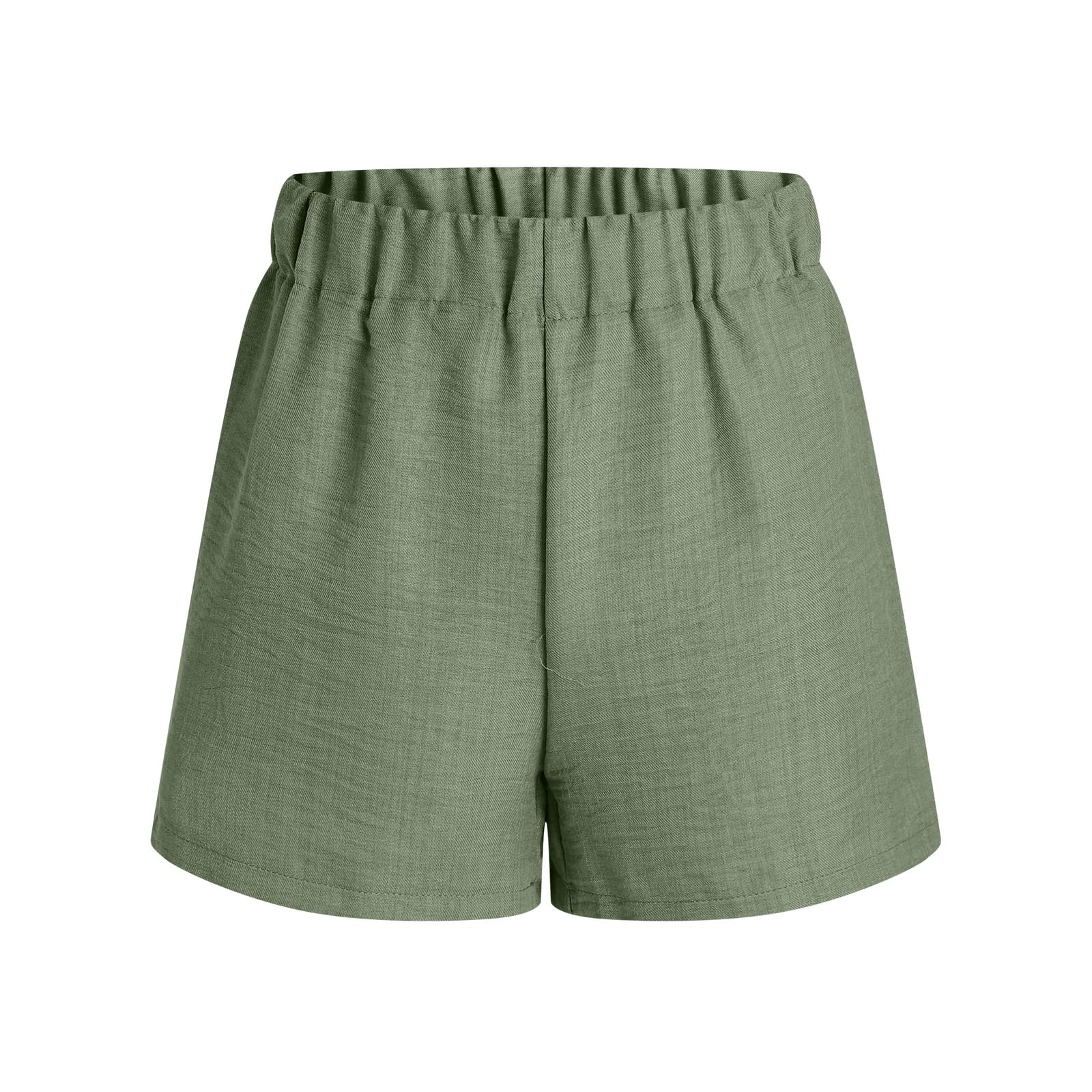 Conjunto de Dos Piezas para Mujer Traje de Verano Traje Ocio con Pantalones Cortos y Top Set Lino y Algodón Informal para Playa Sin Mangas Transpirable Juego Ligero Transpirable Ocio Trabajo