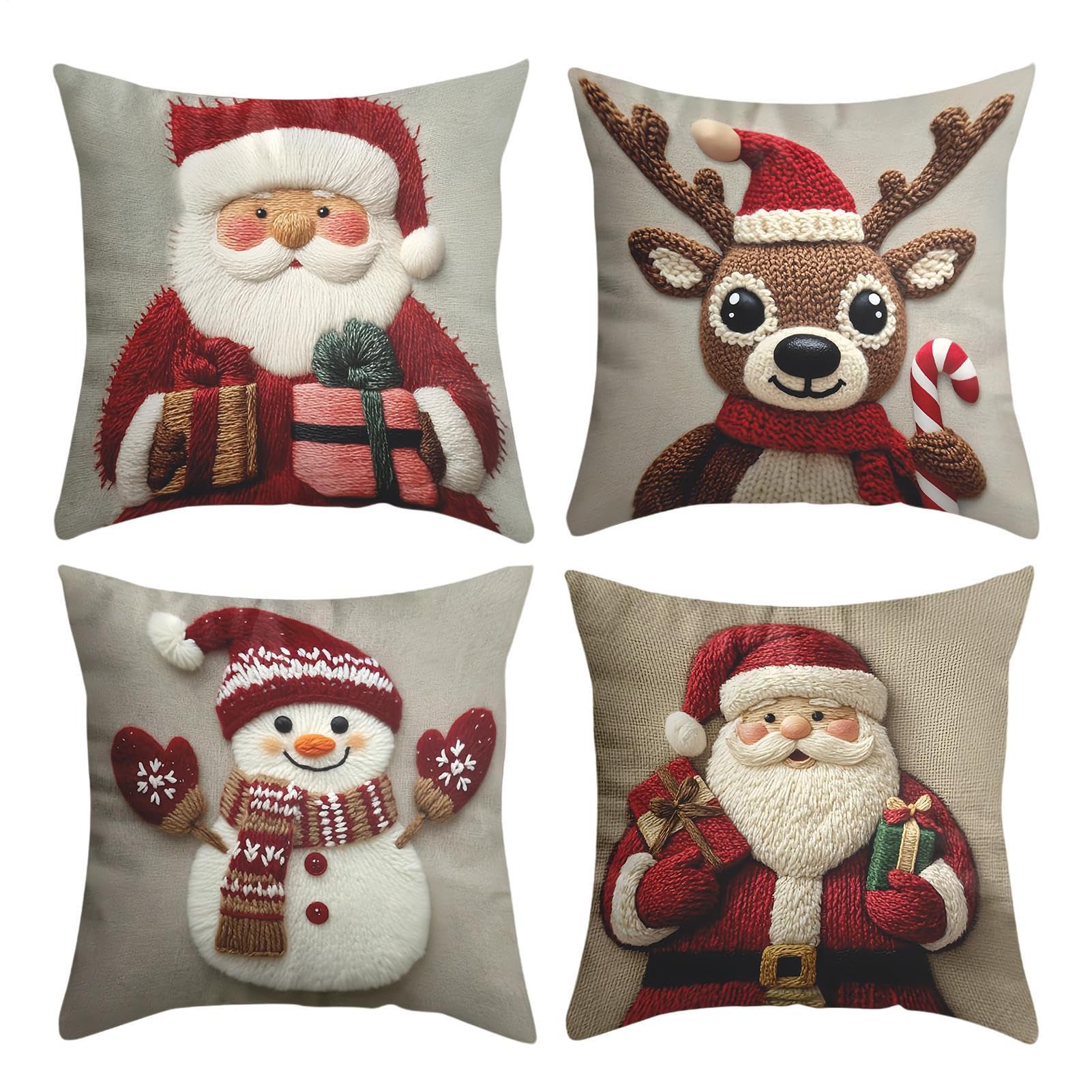 Fundas para cojines de Navidad para renovar la decoración del dormitorio