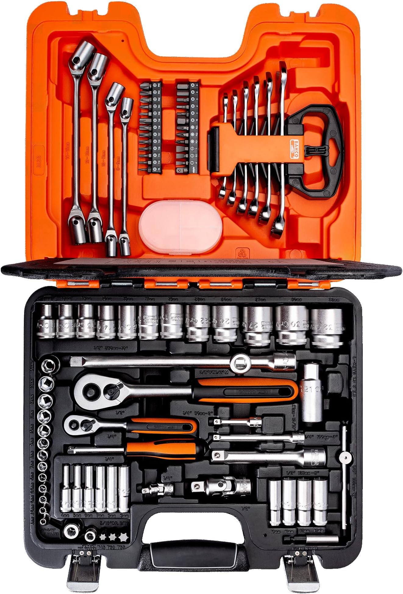 S910 S910 Socket Set 92-Piece 1/4-Inch And 1/2-Inch Drive