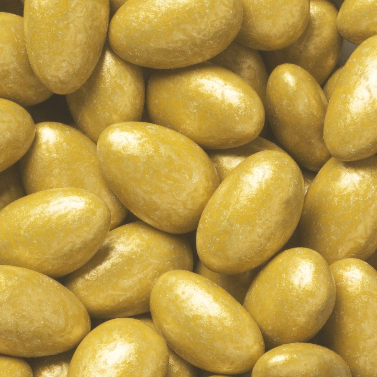 Gold Jordan Almonds - 1 Pound Bag from FavorOnline