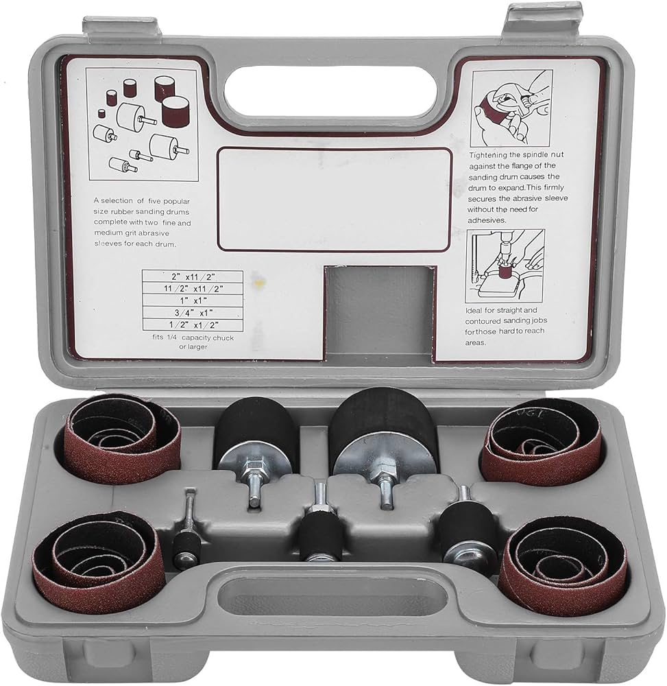 25Piece Drill Press Sanding Drum Kit POWERTEC Woodwork, 55 OFF