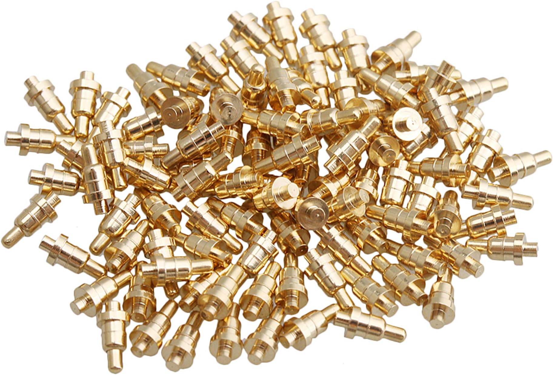 Yibuy 100 Piece Gold Plated PCB Probes Pattern die Part Pin Pogo Pin 1mm Pin Gold-Plated Copper