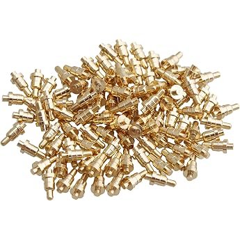 100pcs Current Pogo Pin Probe Spring Probe for Connecting Electrical Conduction Gold Plated 4.3-1.0-2.5-0.8-0.9mm Copper Gold