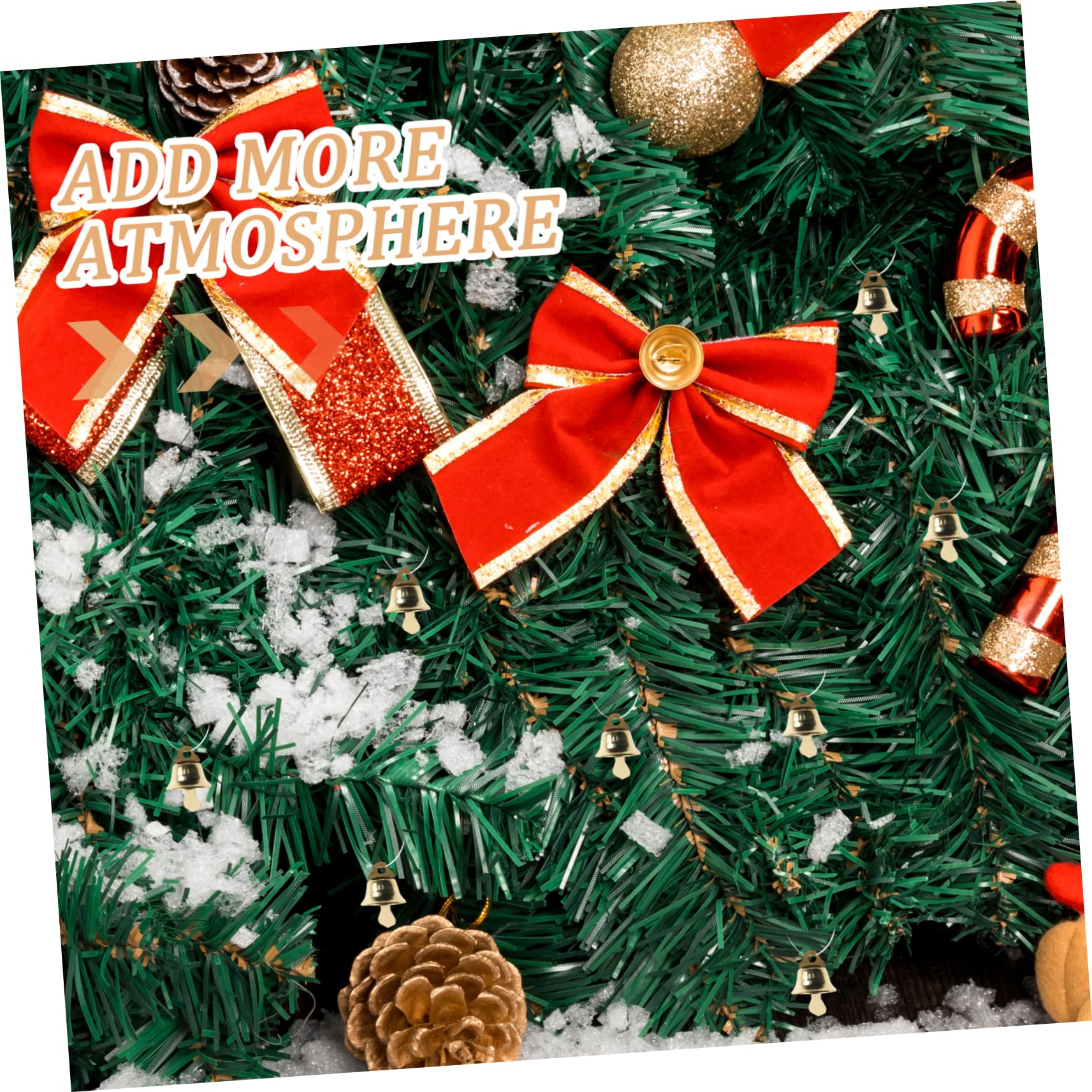 Hemobllo 120 Campanas Navideñas Doradas de Hierro Pequeñas para Colgar en Árbol de Navidad, Accesorios DIY para Manualidades y Adornos Festivos Familiares
