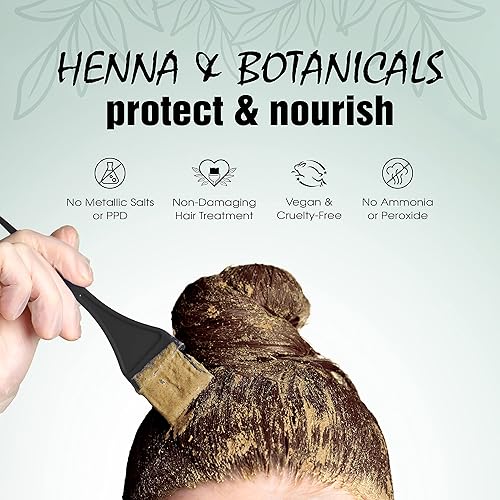 Miniatura 7 de Light Mountain Tinte y acondicionador de cabello de henna, 1 libra a granel - Tinte para el cabello castaño oscuro, polvo orgánico de hoja de henna