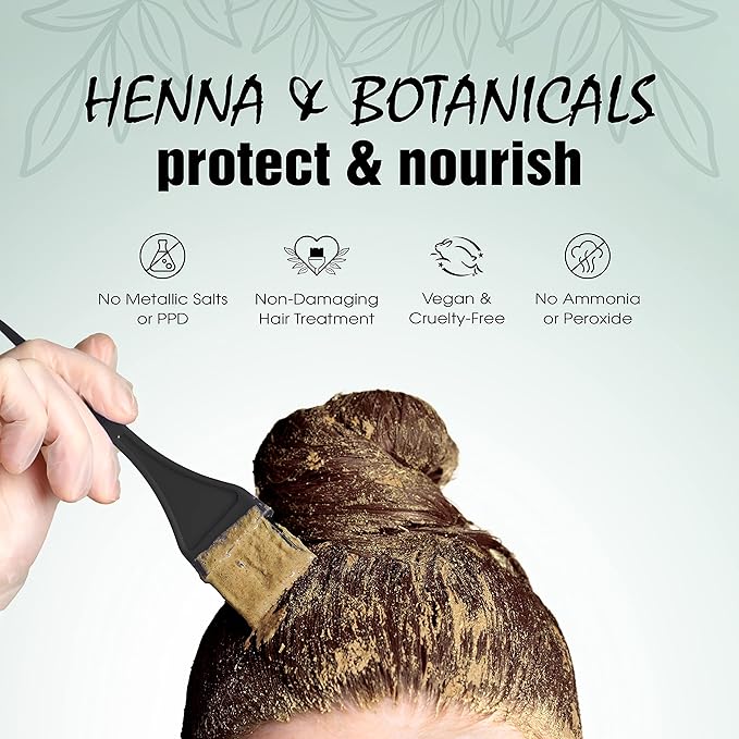 Light Mountain Henna Tinte y Acondicionador para Cabello - Marrón Oscuro 4 Oz (Pack de 3) miniatura 6