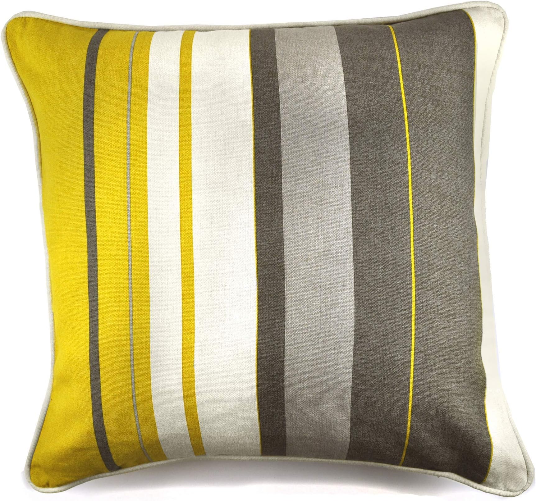 Fusion - Whitworth Stripe - 100% Cotton Cushion Cover - 43x43cm (17x17") in Ochre