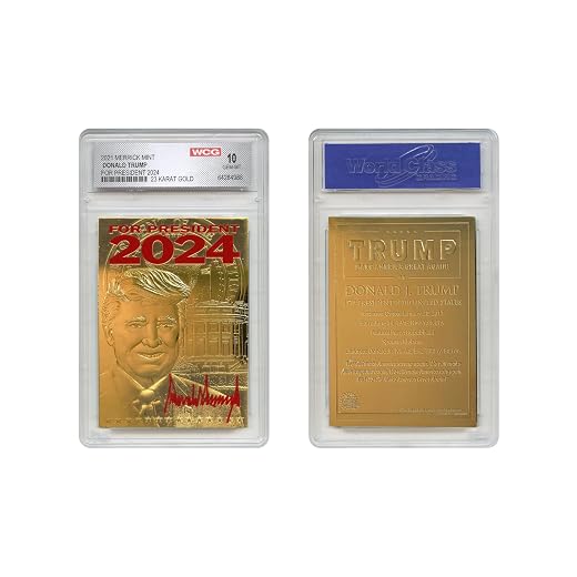 Donald Trump 2024 President 23K Gold Signature Card Graded GEM-Mint 10