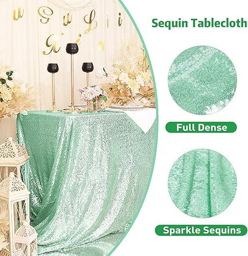 Miniatura 3 de Poise3EHome Mantel rectangular de lentejuelas para exhibición de tartas y postres de fiesta, en eventos