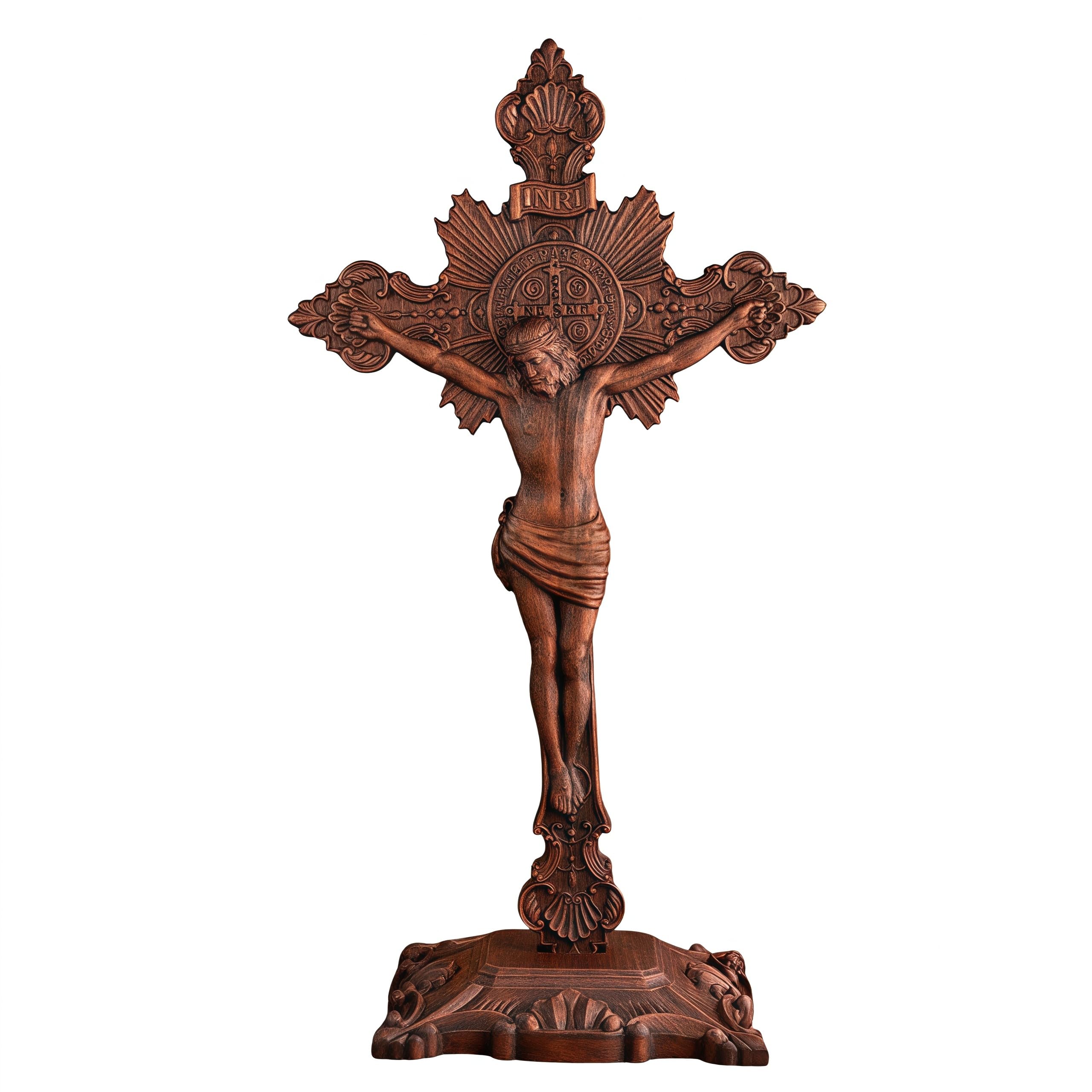 Statuette de Jésus en bois pour créer un coin de prière apaisant