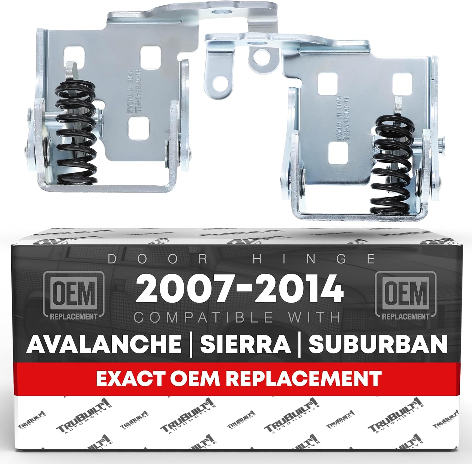 Lower Door Hinge, Front Driver & Passenger - Compatible with 2007-2014 Chevrolet Avalanche, Silverado, Suburban, Tahoe; 07-14 GMC Sierra, Yukon; 07-14 Cadillac Escalade - OEM 20876296 SS, 20969645