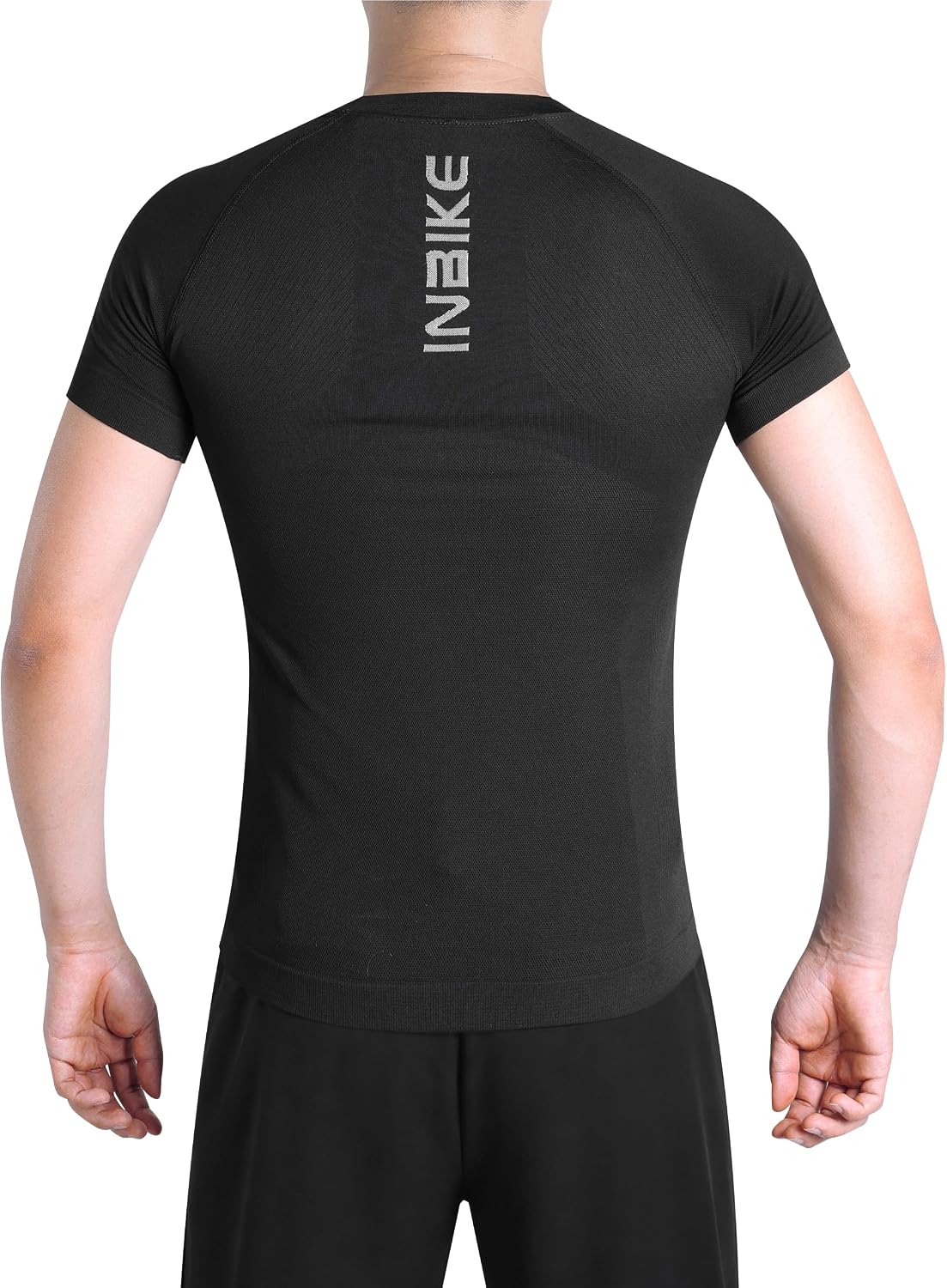 INBIKE Men's Slim Fit Cycling Jersey,Compression Biking Top, Quick Dry Athletic Short Sleeve Shirt for MTB, Workout, Running