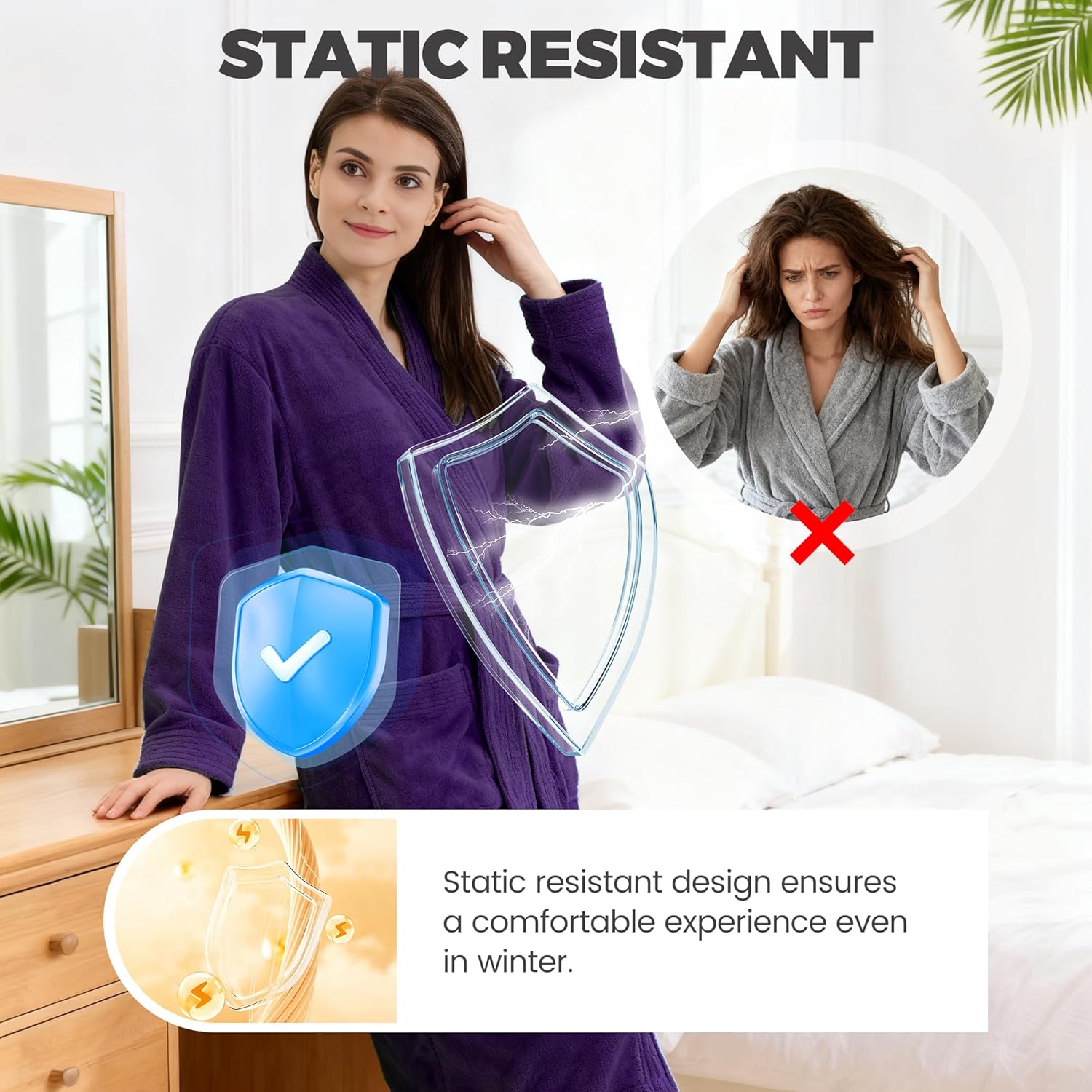 Towel Robe for Women – Soft Absorbent Kimono Bathrobe, Quick-Dry Spa Shower & Hotel Use - Image 3