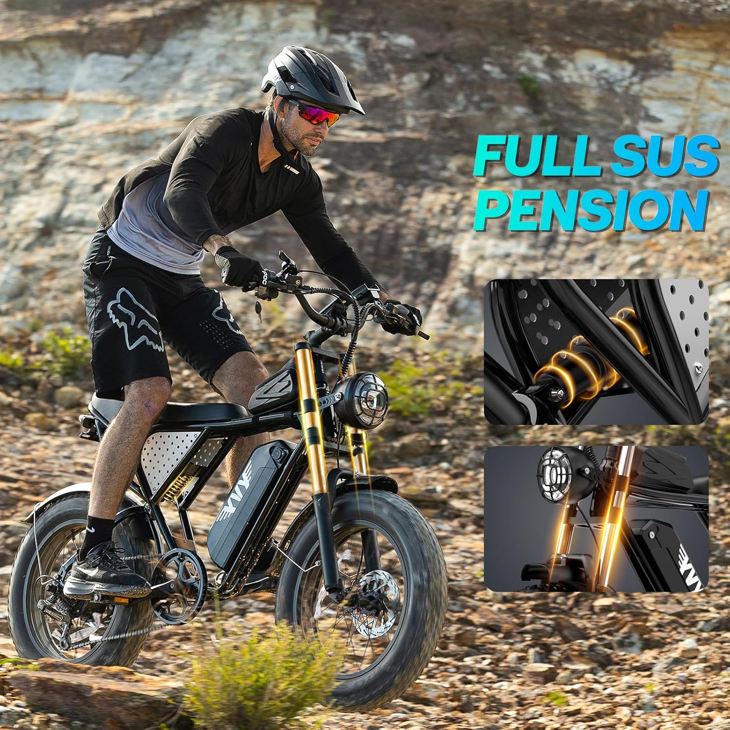 YVY K20Lite Electric Bike Full Suspension