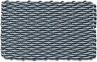 WickedGoodDoormats Lobster Rope Doormat - Navy/Silver Double Weave 18x30 All-Weather Outdoor Welcome Mat Handwoven in Maine