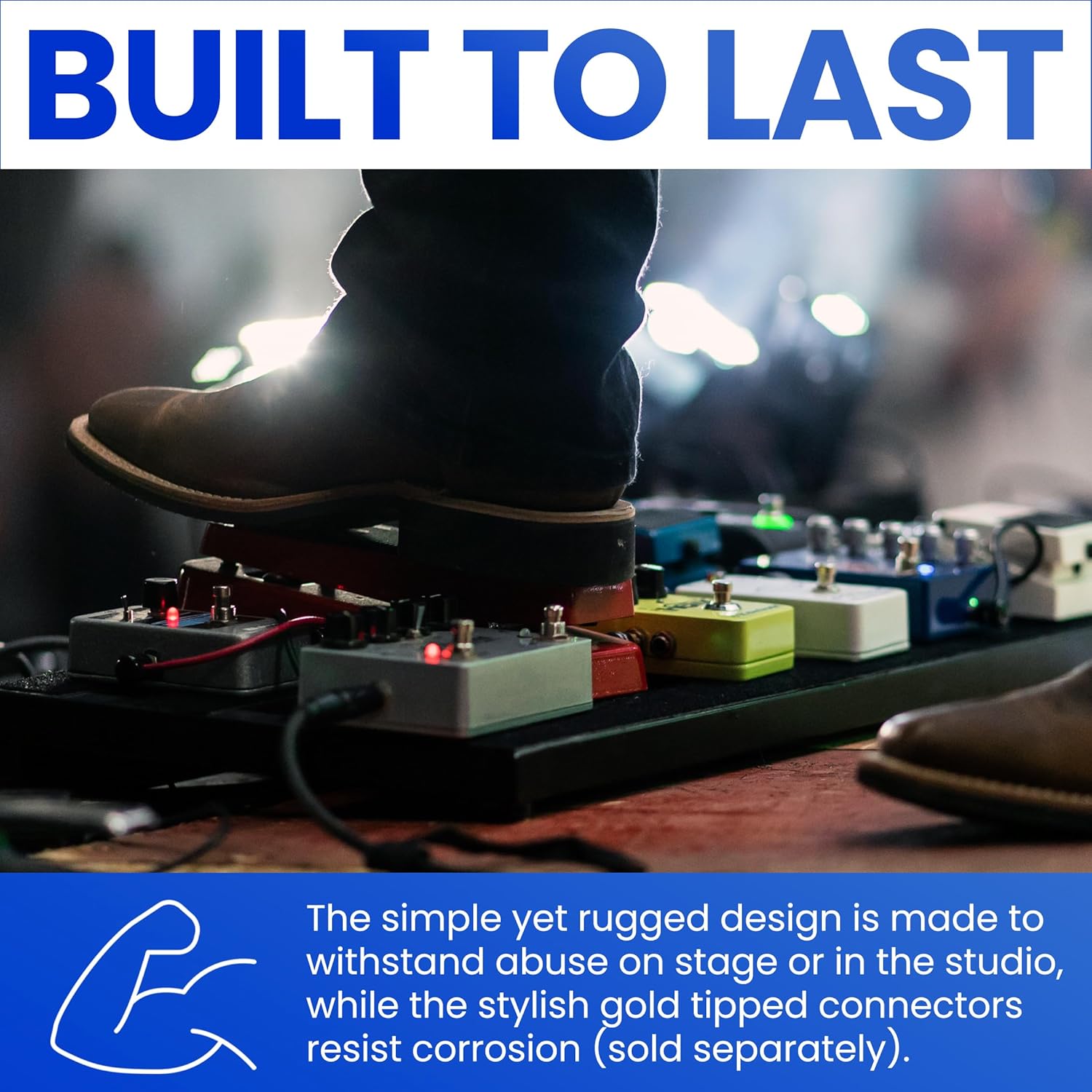 Crosby Solderless Pedalboard Cable Kit - No Cable Stripping Required, 5 Foot Coil for Custom Patch Cables