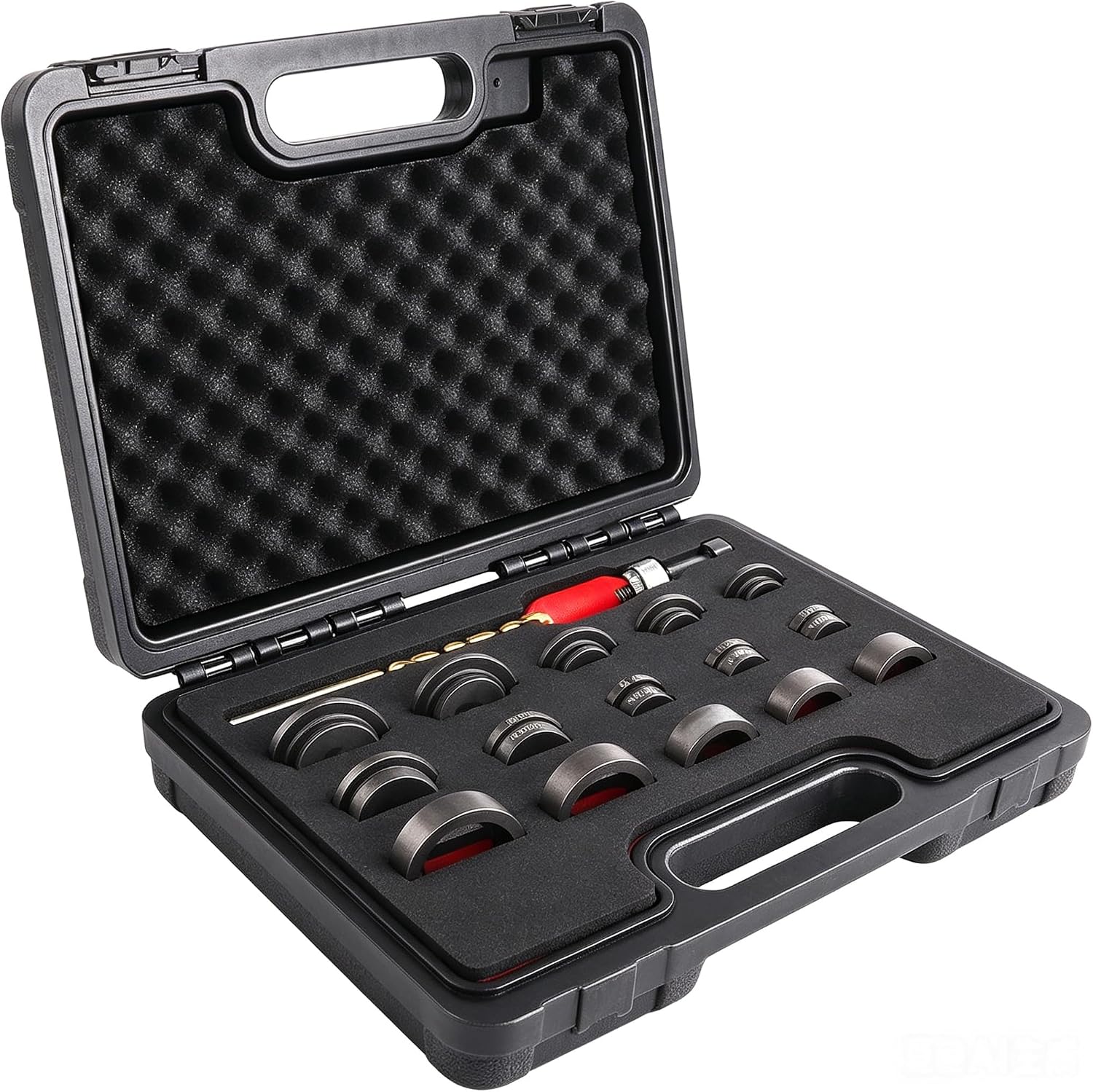 Parking Sensor Lens Hole Maker Tool Kit 17mm to 32mm Knockout Drill Punch Bumper Hole Maker Tool for Plastic Auto Alignment Set