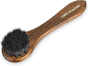 PREMYO Horse Hair Brush Round Black – Optimal Shoe Polish Application for Leather Shoes