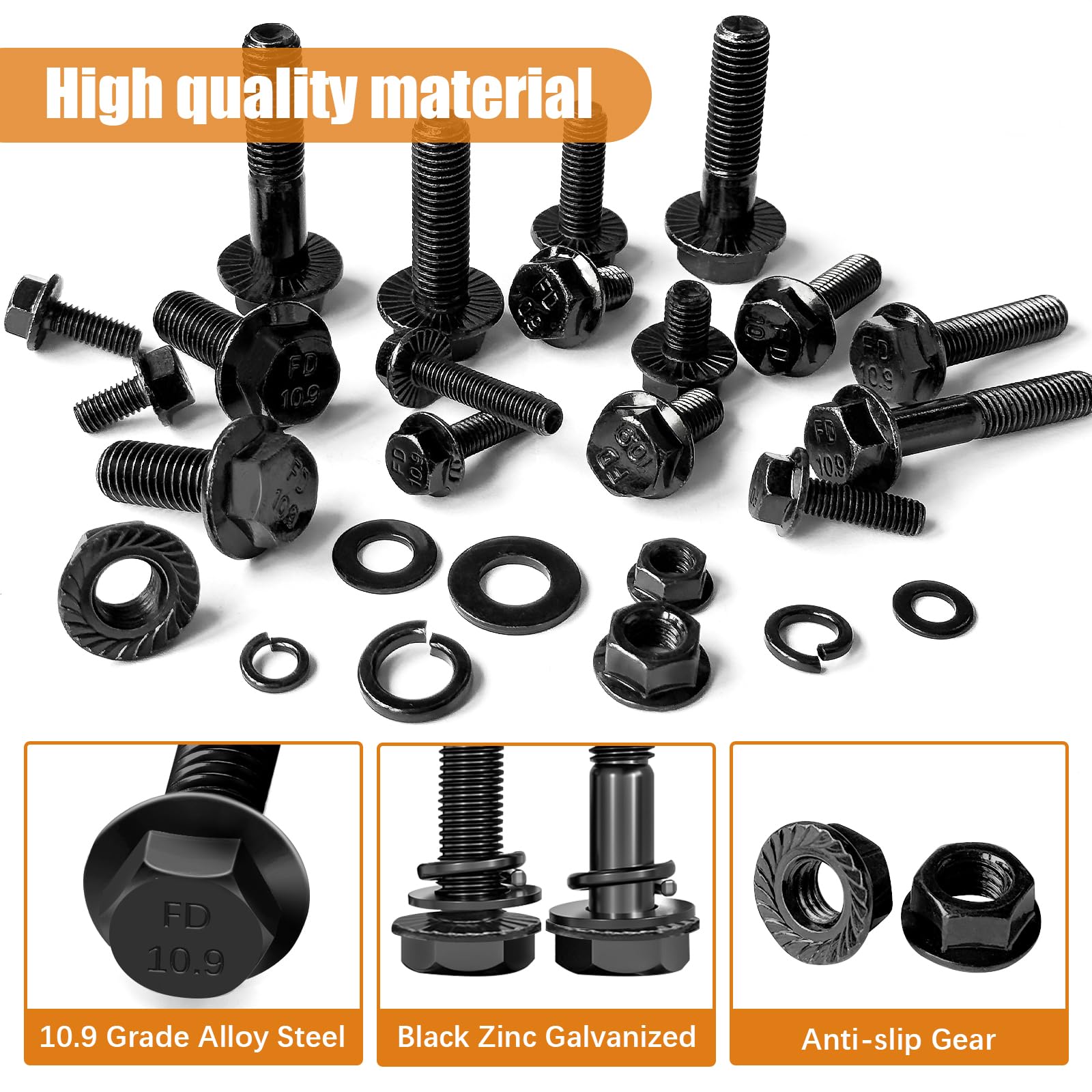 Metric Grease Nipple Assortment 110PCS M6X1 M8X1.25 M10X1.5 Galvanized Steel Grease Fitting Auto - View #8