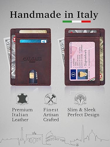 Miniatura 3 de Carteras minimalistas de cuero italiano de lujo Para hombres y mujeres