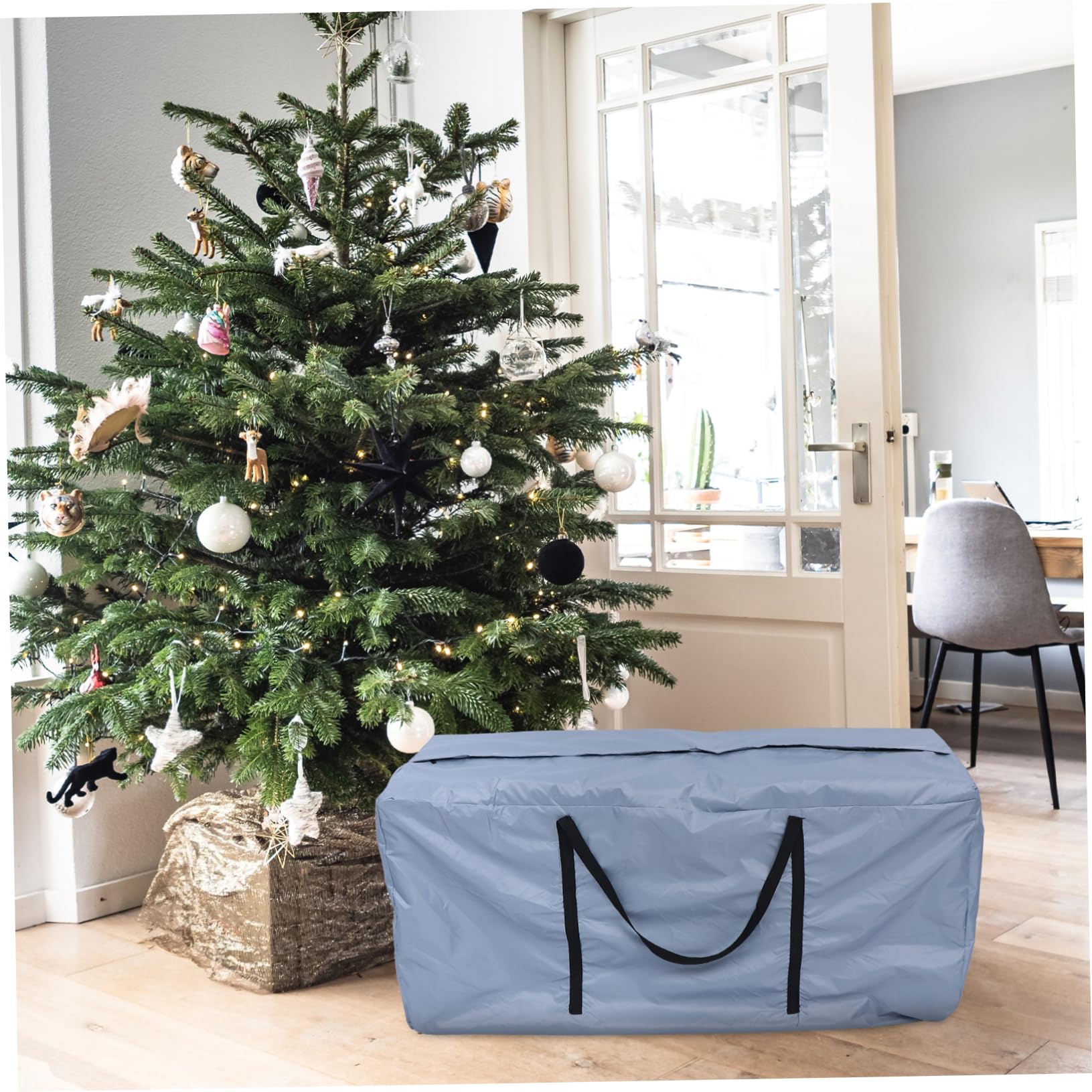 Bolsa De Almacenamiento Para Árboles De Navidad De De Material De Poliéster Resistente Cremallera Cierre Seguro Para Guardar Árboles De Navidad El Armario Garaje