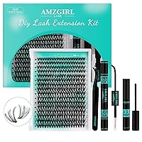 Vista 37 de Kit de Extensión de Pestañas, Kit de Racimos de Pestañas DIY 168Pcs con Pegamento de Unión y Sello Impermeable, Removedor de Pestañas para Kit