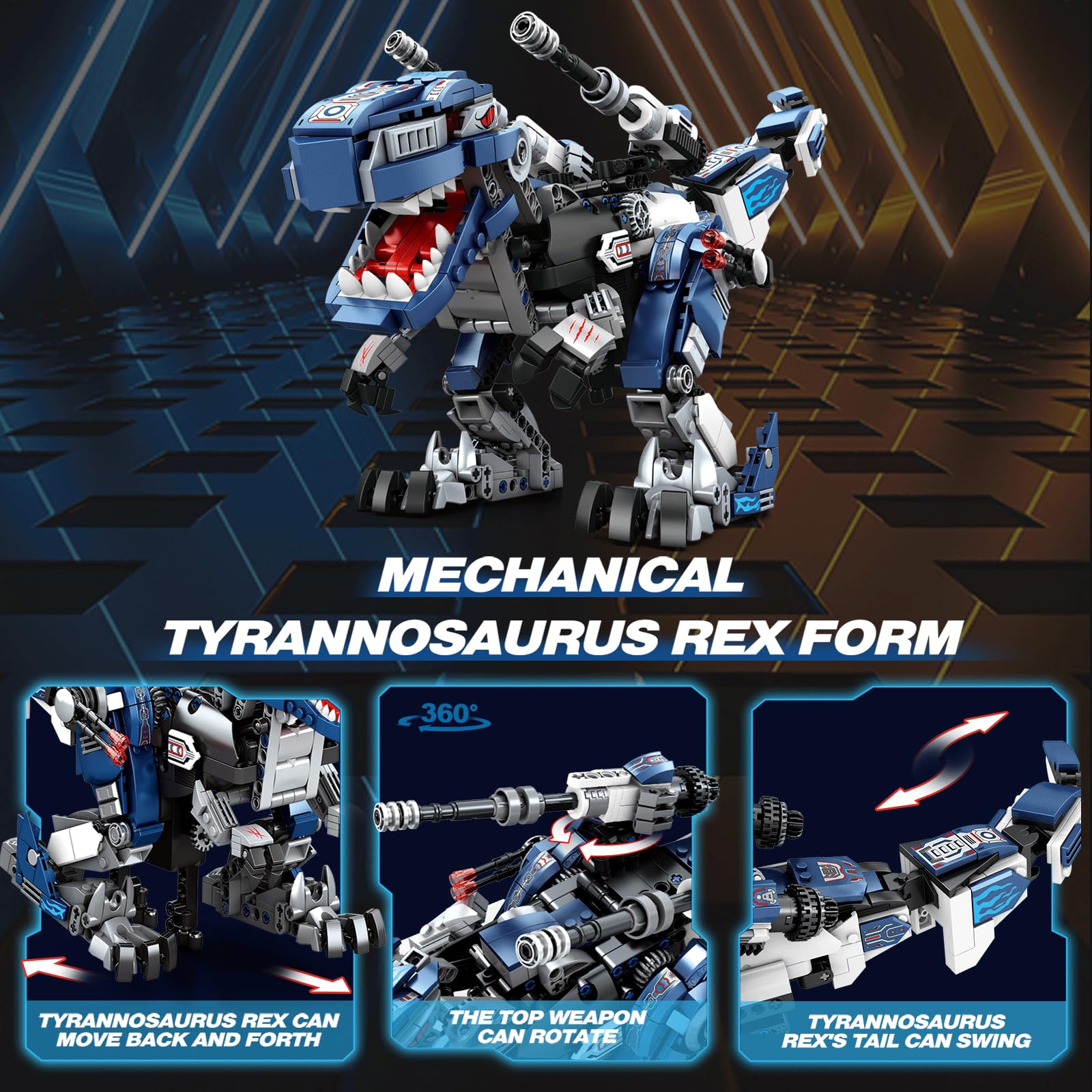Amazon.com: NYCHUS Dinosaur Deformation Robot Toy, 3 in 1