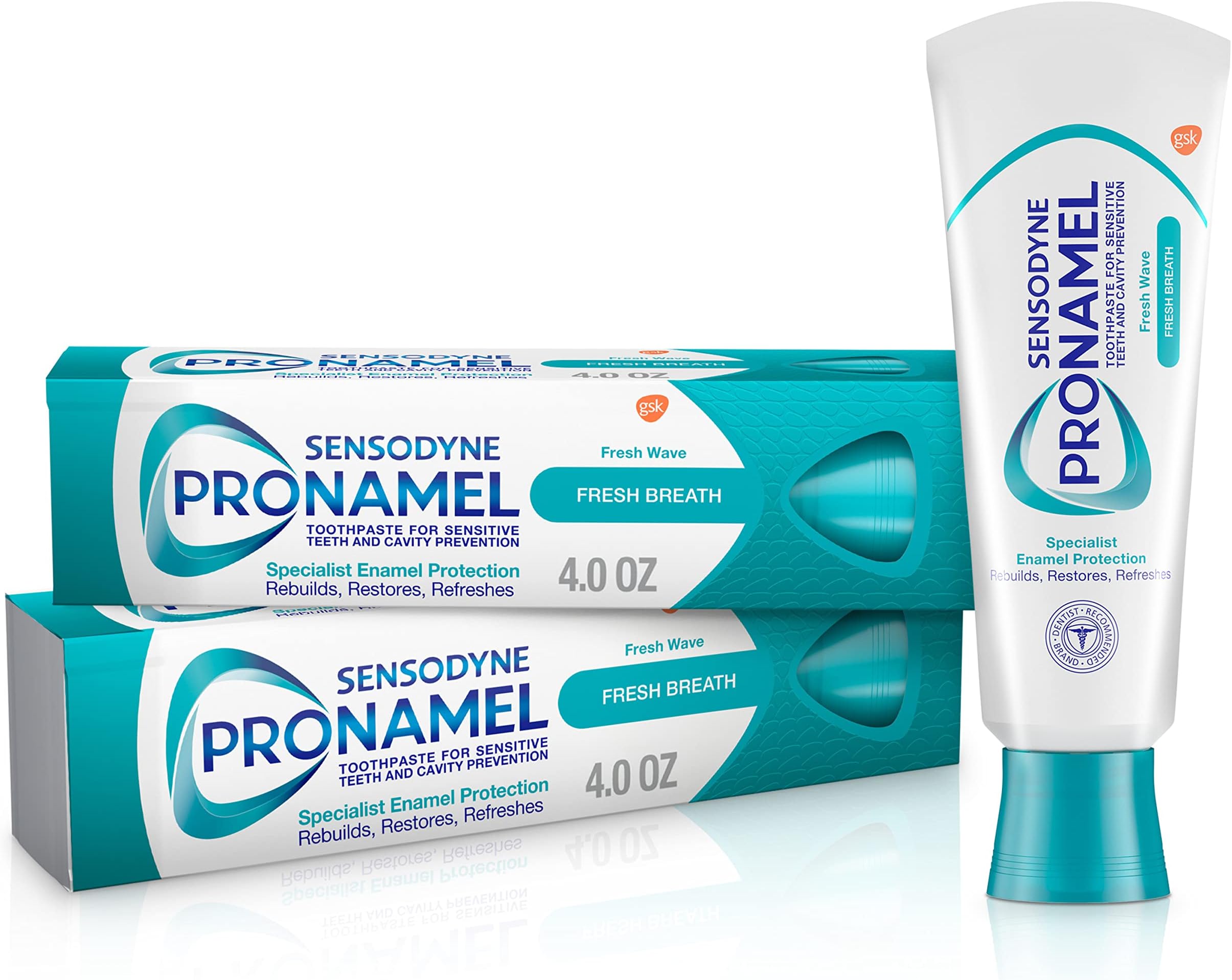 Sensodyne Pronamel Toothpaste for Tooth Enamel Strengthening, Fresh Breath, 4 Ounce (Twin Pack)