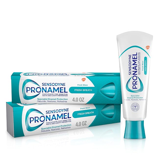 Sensodyne Pronamel Fresh Breath Enamel Toothpaste for Sensitive Teeth to Reharden and Strengthen Enamel Fresh Wave - 4
