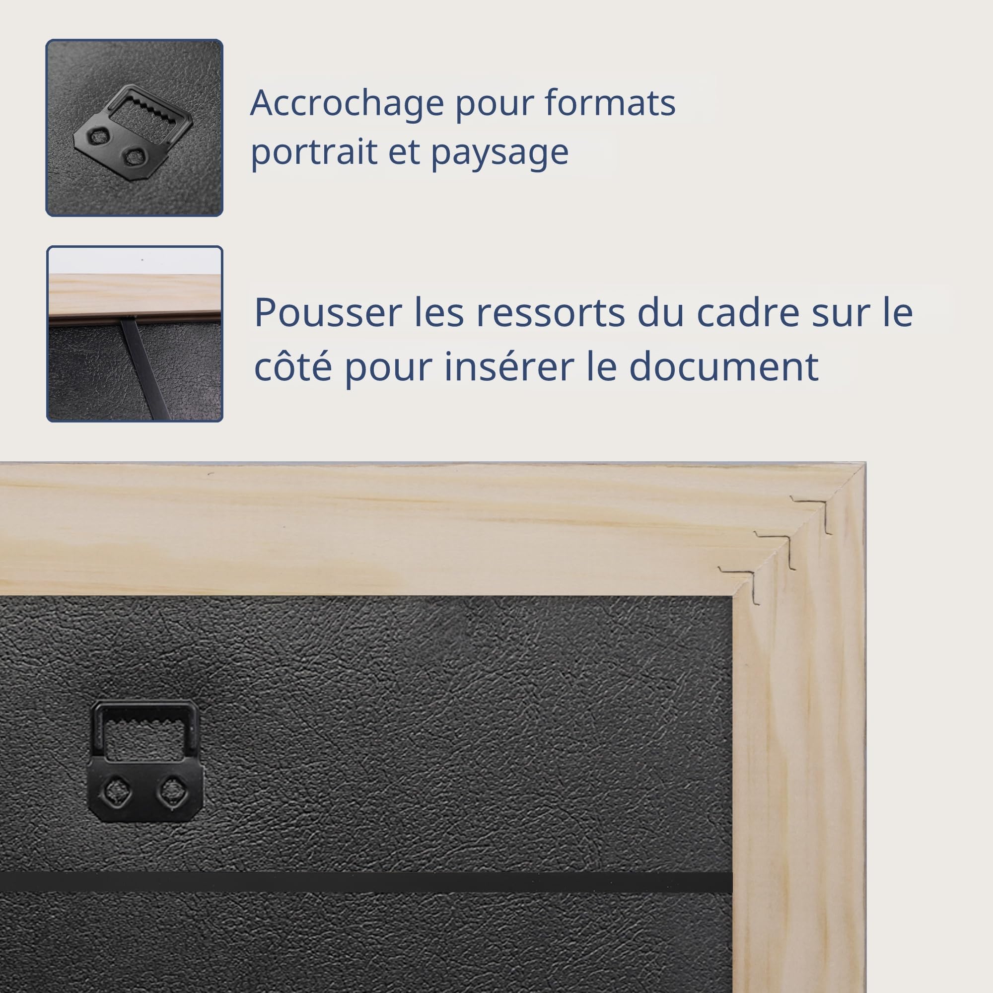 WANDStyle Cadre photo A3 bois, cadre diplome A3 marron, cadres photo pour certificats, cadres photos 30x42 cm vintage, encadrement tableau à suspendre, picture frame H015 - Made in Germany