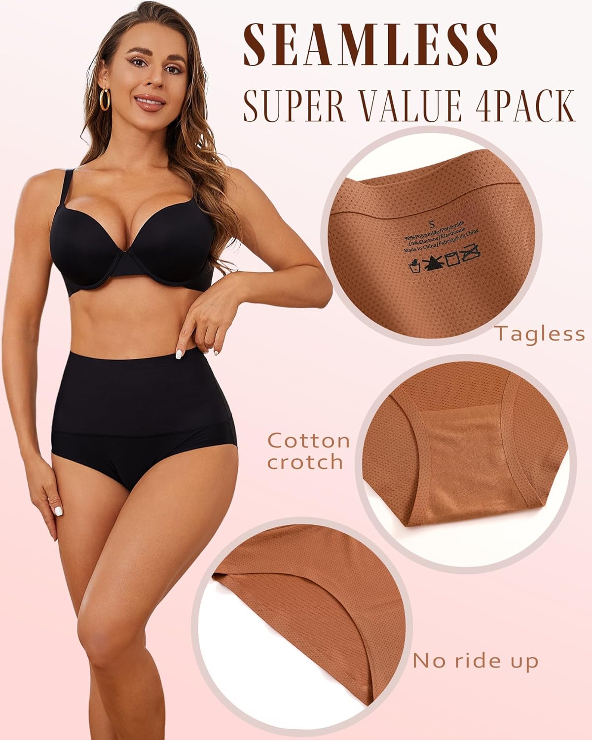 Jockey Underwear For Women NEW WOMENS SEAMLESS BRIEFS CONTROL MAXI