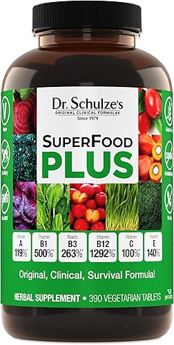 Dr. Schulze's SuperFood Plus - Suplemento diario de superalimentos para apoyar el bienestar general - Nutrición limpia y de calidad - Apoya el