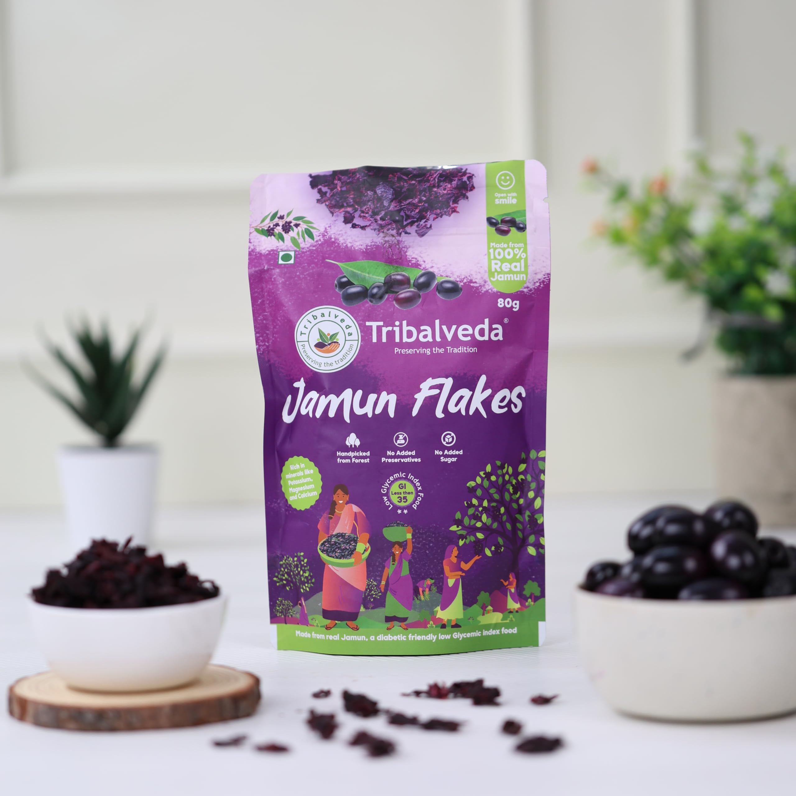 Tribalveda Combo Pack-Tribalveda Dried Jamun Flakes 160gm+Whole Dried Jamun Strips 80gm - Image 2 thumbnail