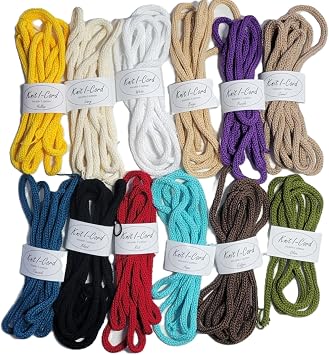 Handmade Cotton Knit I-Cord Rope Tricotin Decorative Cord for Crafting & Name Signs by Znet3D Sold by The Yard Aqua, 1