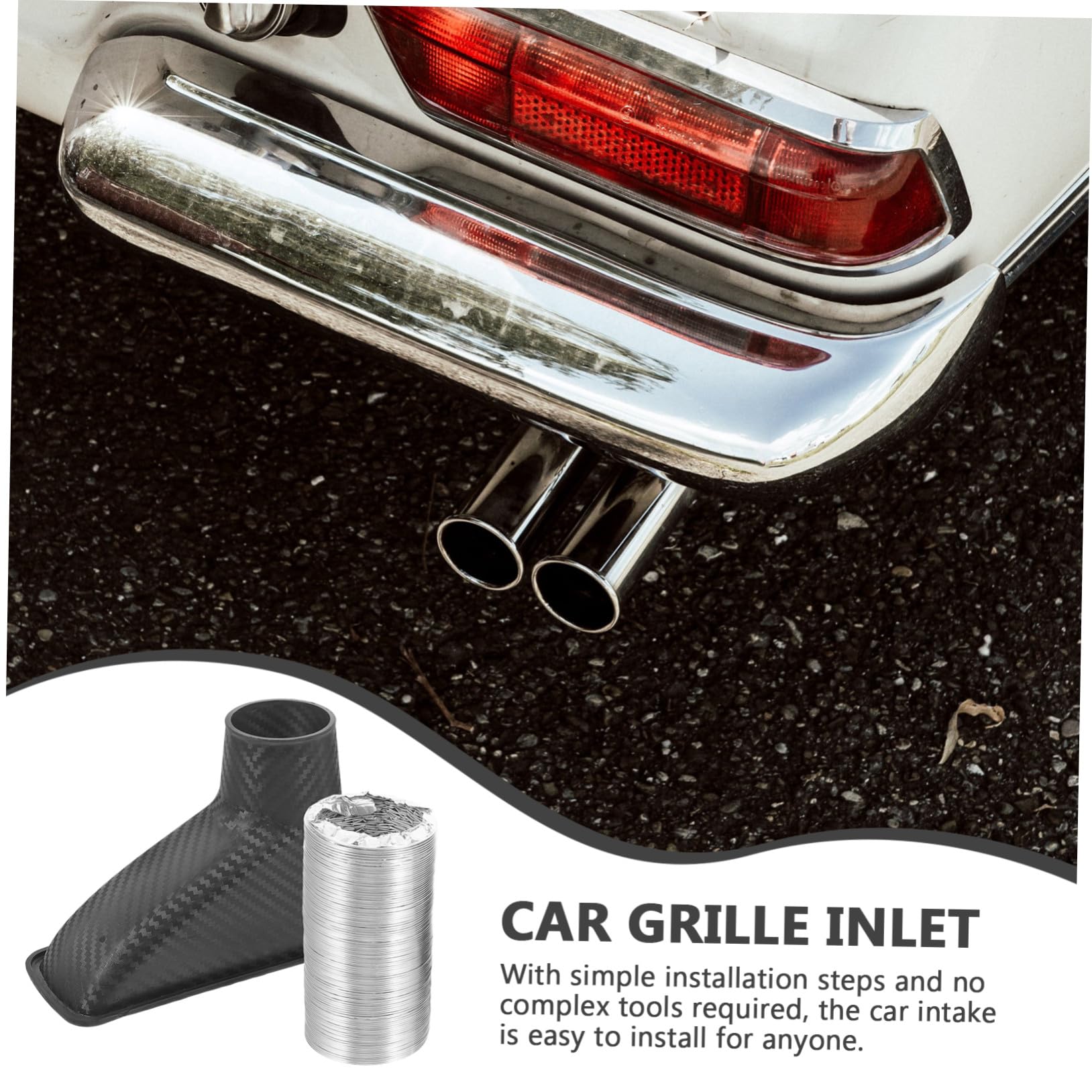 Prise Auto Fibre de Conduit Dadmission Robuste pour Ventilation Moteur Installation Facile Améliore Performance et Refroidissement Voiture